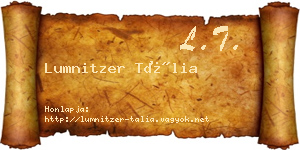 Lumnitzer Tália névjegykártya
